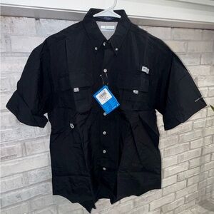 Columbia Men's Black Casual Button Down Shirt